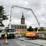 Betonpumpe-in-Stadt